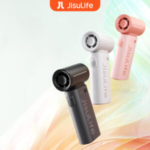 Ventilador Portátil JISULIFE Life9 nas cores preto, branco e rosa