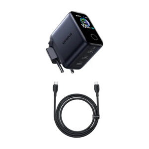 Carregador Baseus PicoGo AH22 100W GaN com Display e 3 USB-C Preto