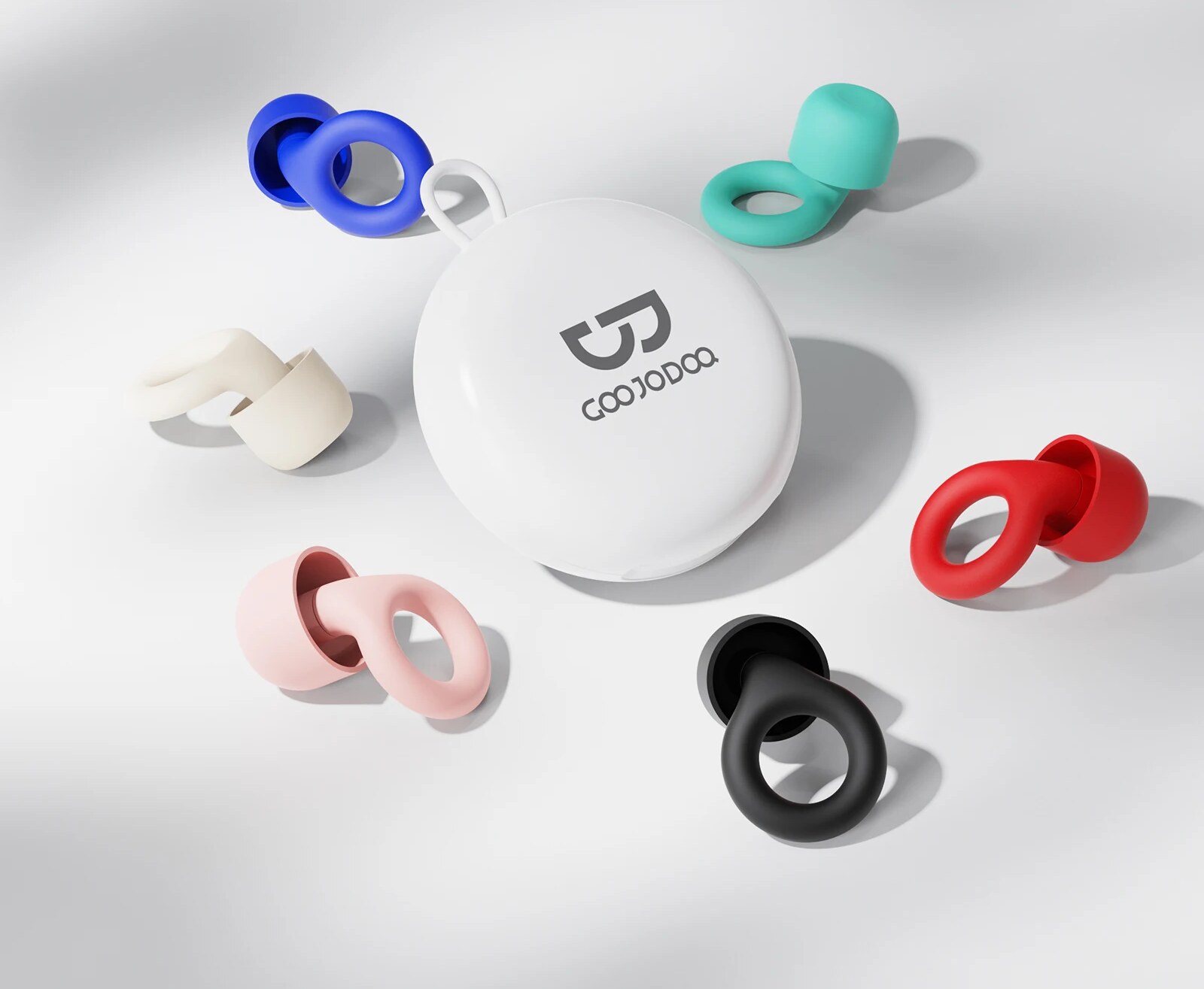 Várias Cores – Tampão Auricular de Silicone Confortável e Lavável – Goojodoq
