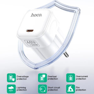 Carregador HOCO C168A GaN PD 40W USB-C só o carregador